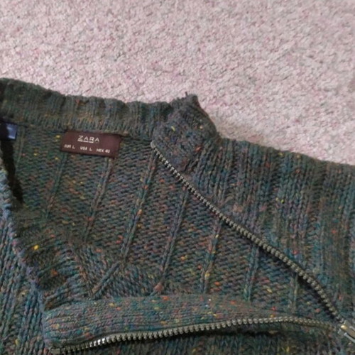 Zara sweater used, green, size L (recommended M)