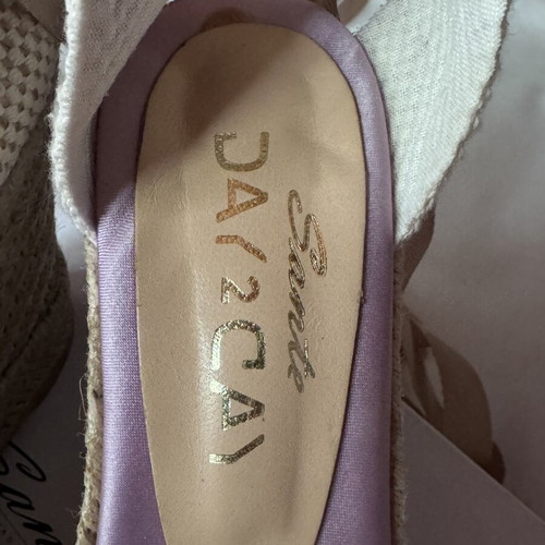 Sante Satin Lilac Espadrilles Like New, Size 38