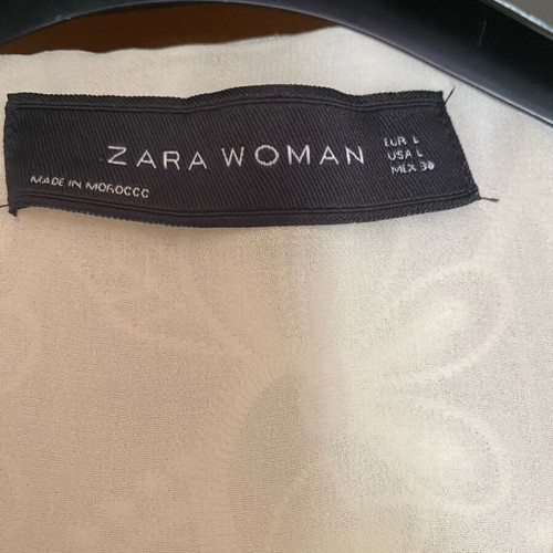 Zara lace coat white like new, cotton lace knee length