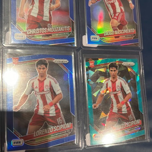 Olympiakos Trio Rookies Prizm Panini cards new, numbered /199 and /99