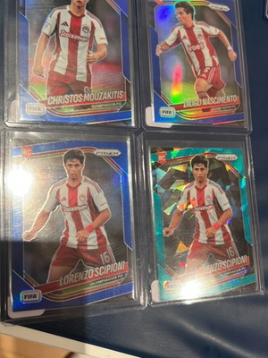 Olympiakos Trio Rookies Prizm Panini cards new, numbered /199 and /99