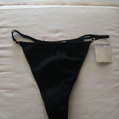 Cacharel black underwear new, embossed logo, size small medium