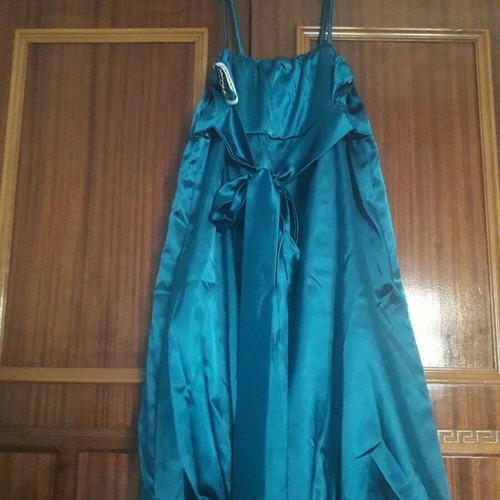 Box Now satin strapless dress cypress color like new