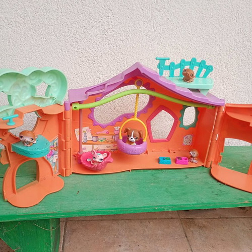 LPS Littlest Pet Shop 2007 Orange Club House Treehouse Playset