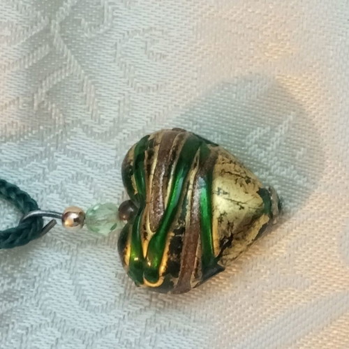 Murano bead necklace with cord