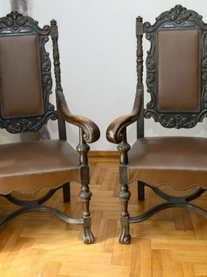 Antique armchairs from England used, set of two, 1952