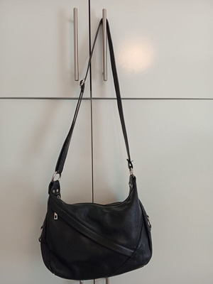 Creole black leather crossbody bag used