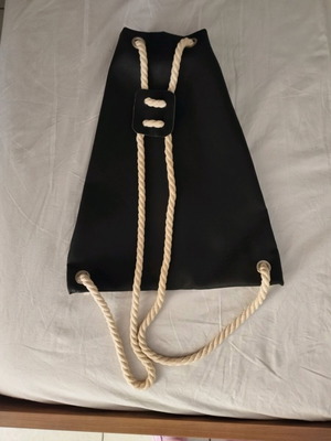 Handmade black backpack bag like new