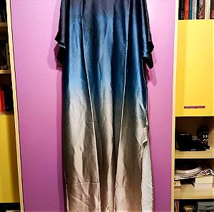 Asos design midi σατέν φόρεμα Medium Uk14 σε μπλε ombre