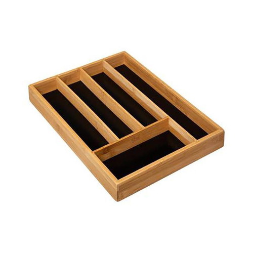 Bamboo cutlery drawer organizer new