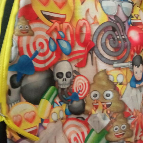 School bag used, emptied from storage