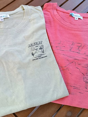 T-shirts used pack of 3 for boys 12-14 years, pink and green colors