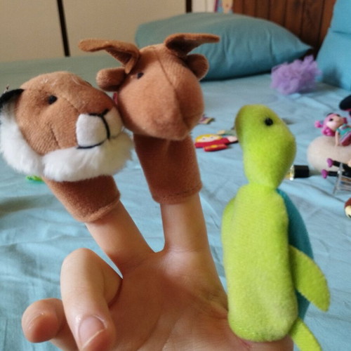 Set of finger puppets with animals new