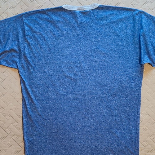 Map Vintage 90s Athletic T-shirt like new, melange blue and grey, size L/XL