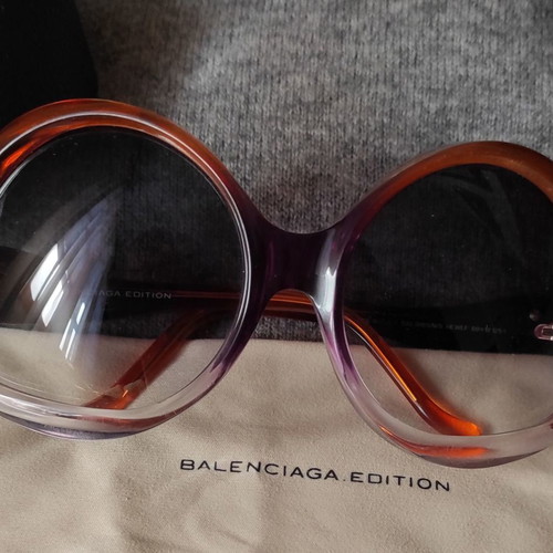 Balenciaga Edition oversized women's purple-orange sunglasses like new