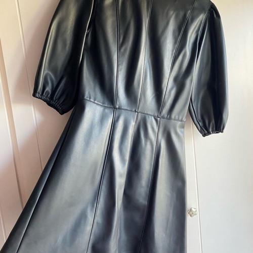 Leather mini dress H&M black size 36 -  20,00 - Vendora.cy