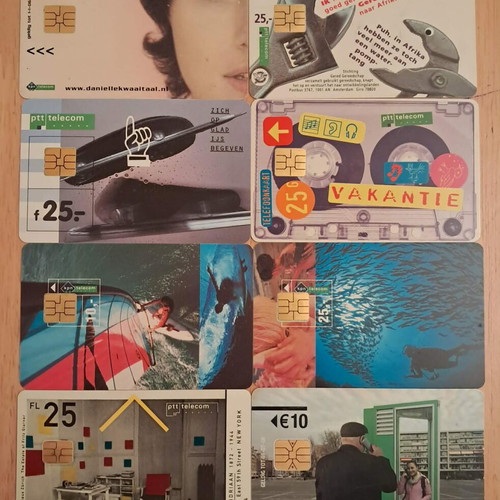 Dutch phone cards used, lot of 48 different