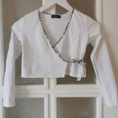 Burberry girls cardigan 8 years like new, white