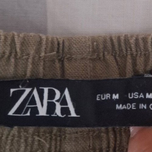 Zara pants olive green with drawstring, size M