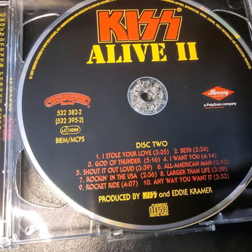 KISS Alive II 2CD used, remastered, rock
