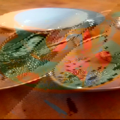 Πορσελάνινα φλυτζανάκια του τσαγιού με κινέζικο θέμα καινούργια, σετ 4 τεμαχίων