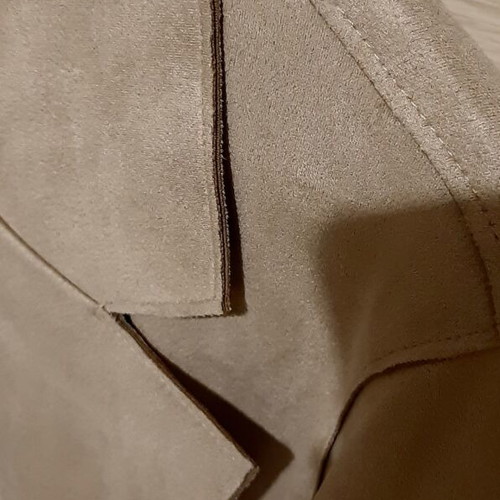 Zara coat XL beige suede new with belt