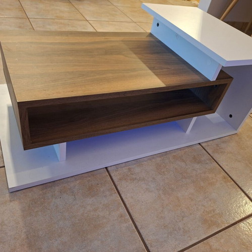 Coffee table white and brown