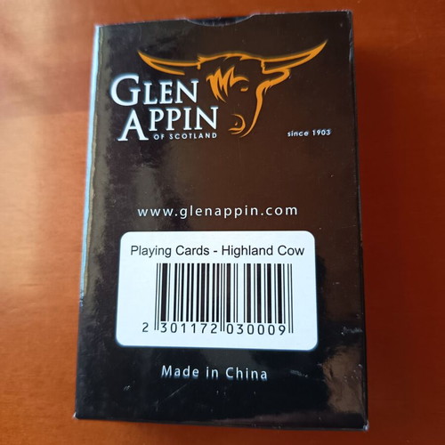 Glen Appin of Scotland Highland Cow Playing Cards brand new