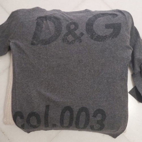 Dolce & Gabbana thin sweater gray size M like new, 100% wool