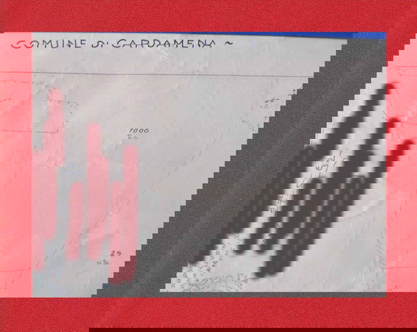 Comune Di Cardamena / Scala 1:2000 / Χάρτης Κτηματολογίου (αντίγραφο) / με Διαστάσεις 60 Χ 85 cm.