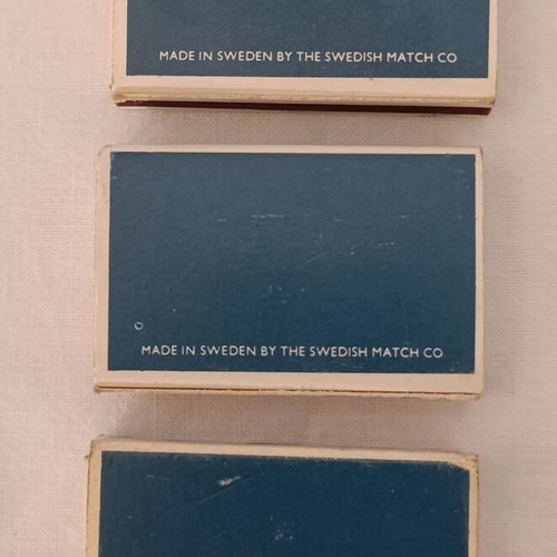 SAS Scandinavian Airlines vintage matchbox set of 3 used from 1960s