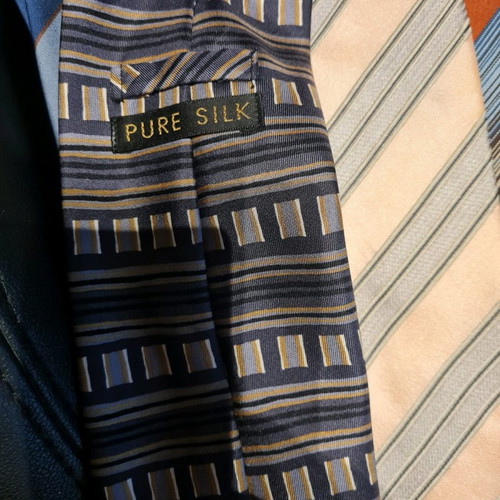 Striped ties used, pack of 12, including Cerruti and U. Balestra