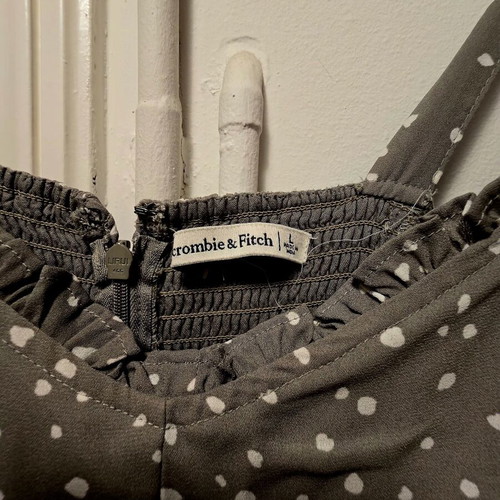 Abercrombie women's summer dress like new, size L, white and green