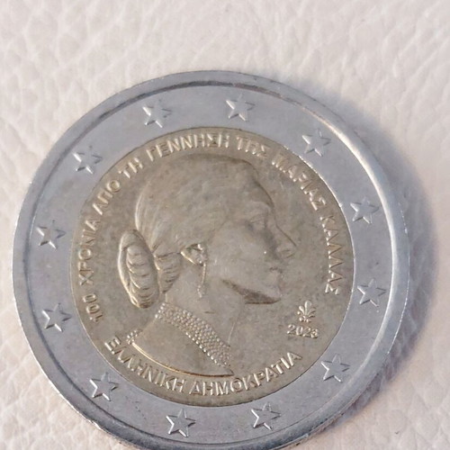 Commemorative 2 Euro Coin 2023 Maria Callas Used Greek Edition