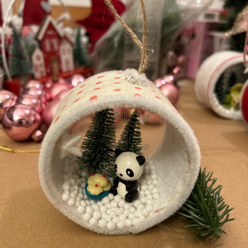 Handmade Christmas ornament new, 8 cm diameter
