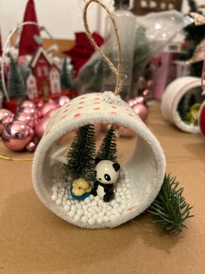Handmade Christmas ornament new, 8 cm diameter