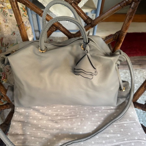 Zara faux leather bag like new, shoulder, gray