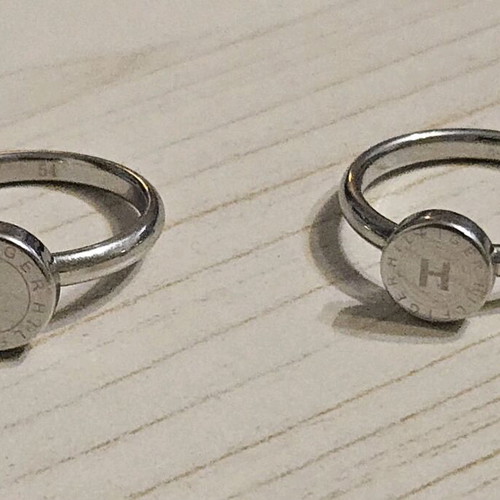 Tommy Hilfiger ring set stainless steel 316L like new, size 54