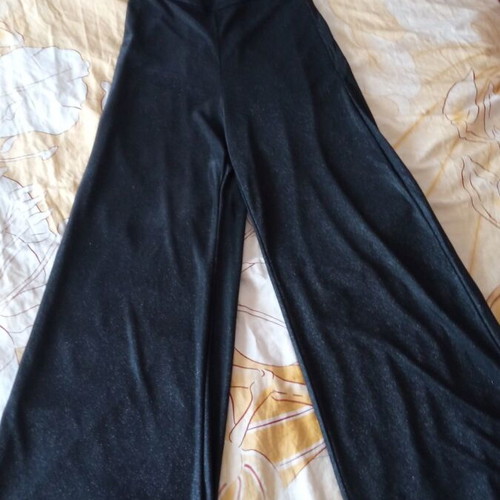Shein high-waisted pants with rhinestones, black, size M