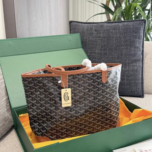 Goyard Canvas Artois PM τσάντες ώμου νέες, λευκό και πράσινο