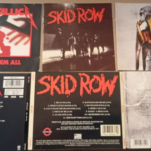 Metallica Skid Row Paradise Lost booklets used, no CDs