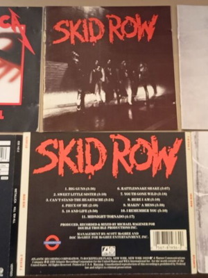 Metallica Skid Row Paradise Lost booklets used, no CDs