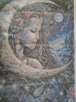 Diamond Painting Kit "Moon Goddess" 55.8x83.7 cm, 71 shades, Auclair Studio