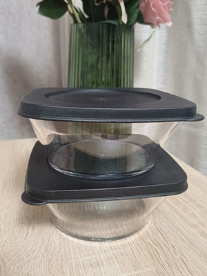 Tupperware set of 2 containers 620ml Crystal series