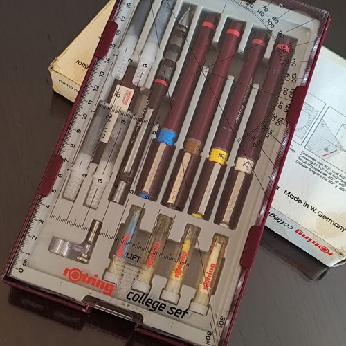 rOtring College Set technical drawing pens new