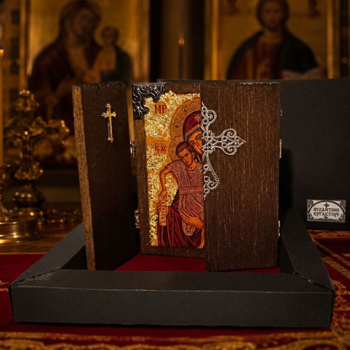 Handmade Icon of Panagia Axion Esti with Gift Box
