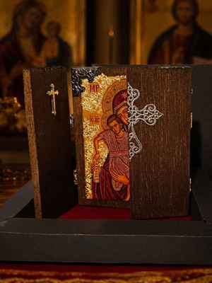 Handmade Icon of Panagia Axion Esti with Gift Box