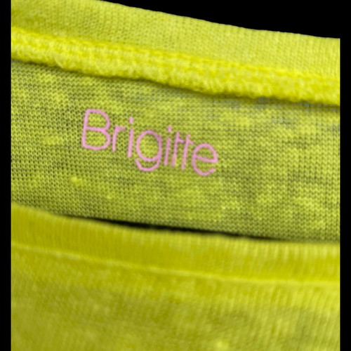 Brigitte tunic used, bright yellow with white lace, one size