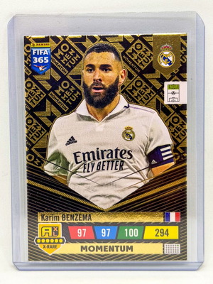 Panini FIFA 365 2023 Adrenalyn XL Karim Benzema Momentum card like new