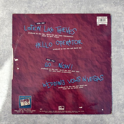 Was (Not Was) Listen Like Thieves 12'' Vinyl Single used, UK 1992